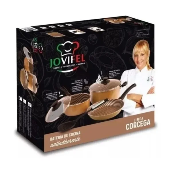 Batería de cocina antiadherente 4 piezas Corcega – JOVIFEL