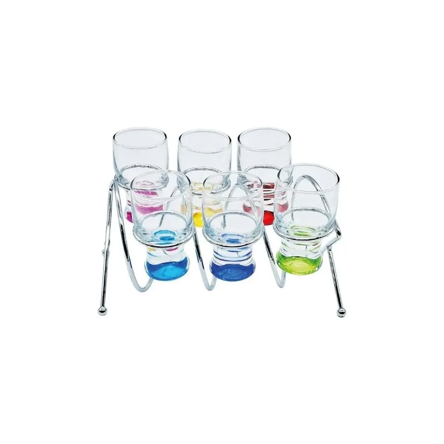JGO VID LICOR x 6 BASE COLOR c/SOPORTE METAL
