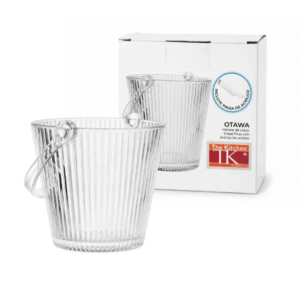 Hielera vidrio con pinza acrílica Otawa – THE KITCHEN