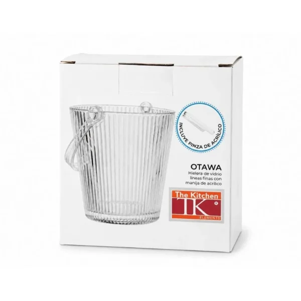 Hielera vidrio con pinza acrílica Otawa – THE KITCHEN