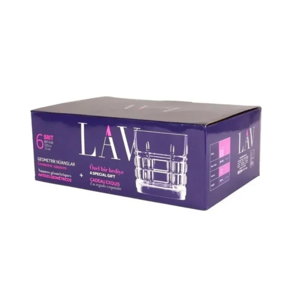 Set vasos whisky Britain 325 cc x 6 – LAV