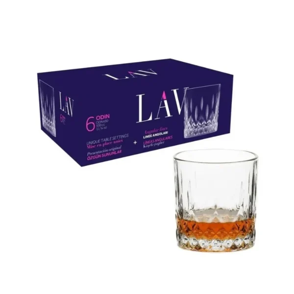Set vasos whisky Odin 325 cc x 6 – LAV