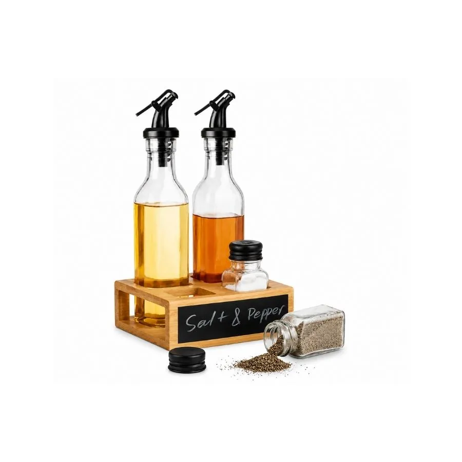 ACEITE - VINAG SET 4 BASE BAMBU c/PIZARR TK
