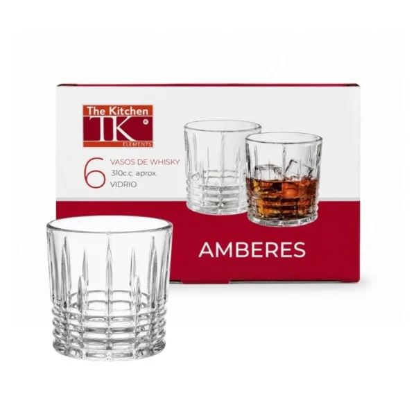 Set 6 vasos whisky Amberes 310 cc – THE KITCHEN