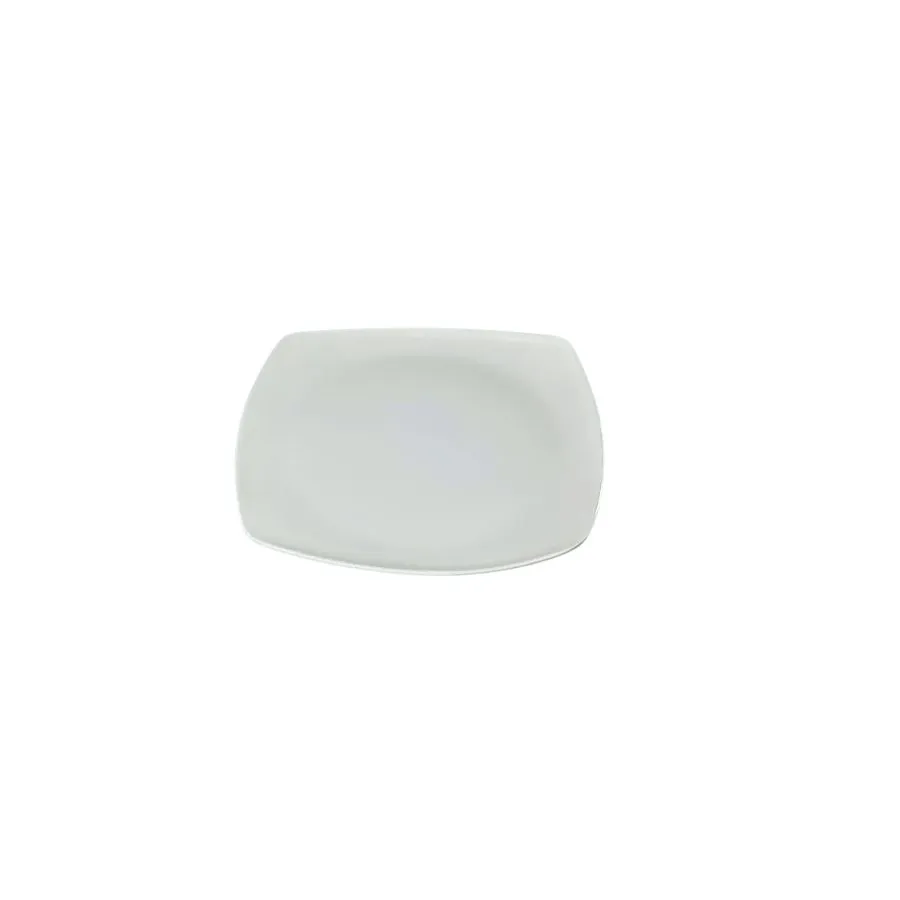 Plato postre cuadrado melamina blanco 21 cm – RESPONTECH