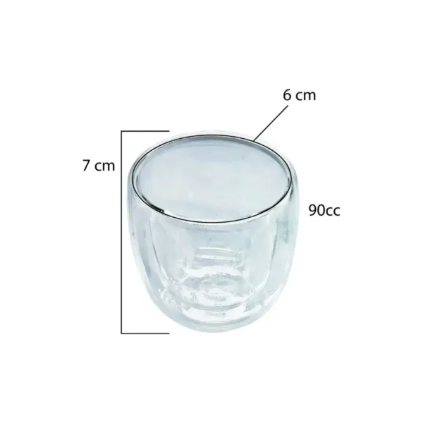 Set jarritos Espresso doble pared x 2 90 cc