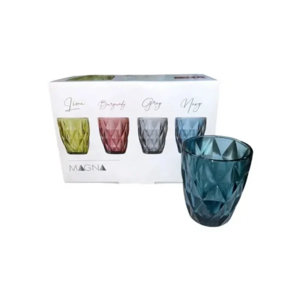EST 6 VASOS MAGNA LABRADO COLOR 270cc