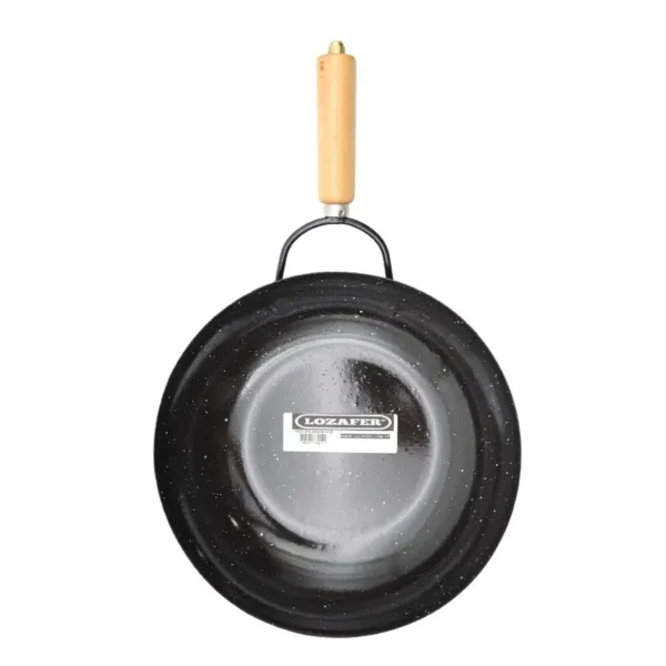 Wok enlozado 28 cm con mango de madera – MAULLIN