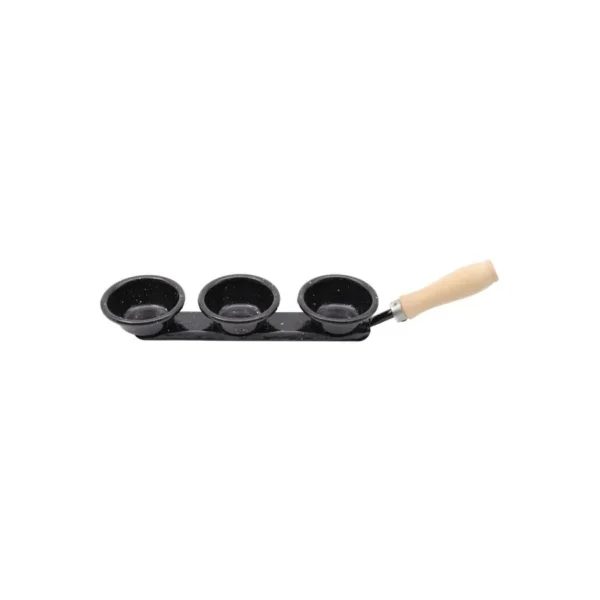 Set cazuelas dip enlozadas x 3 con mango madera – LOZAFER
