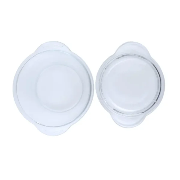 Cacerola de vidrio redonda con tapa 1 L – SEMPRE