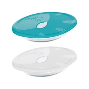 Asadera de vidrio oval con tapa 35,5 x 22,5 cm – SEMPRE