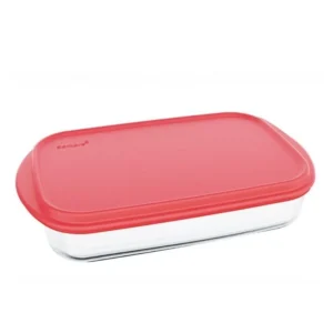 Asadera de vidrio rectangular con tapa 39 x 24 cm – SEMPRE