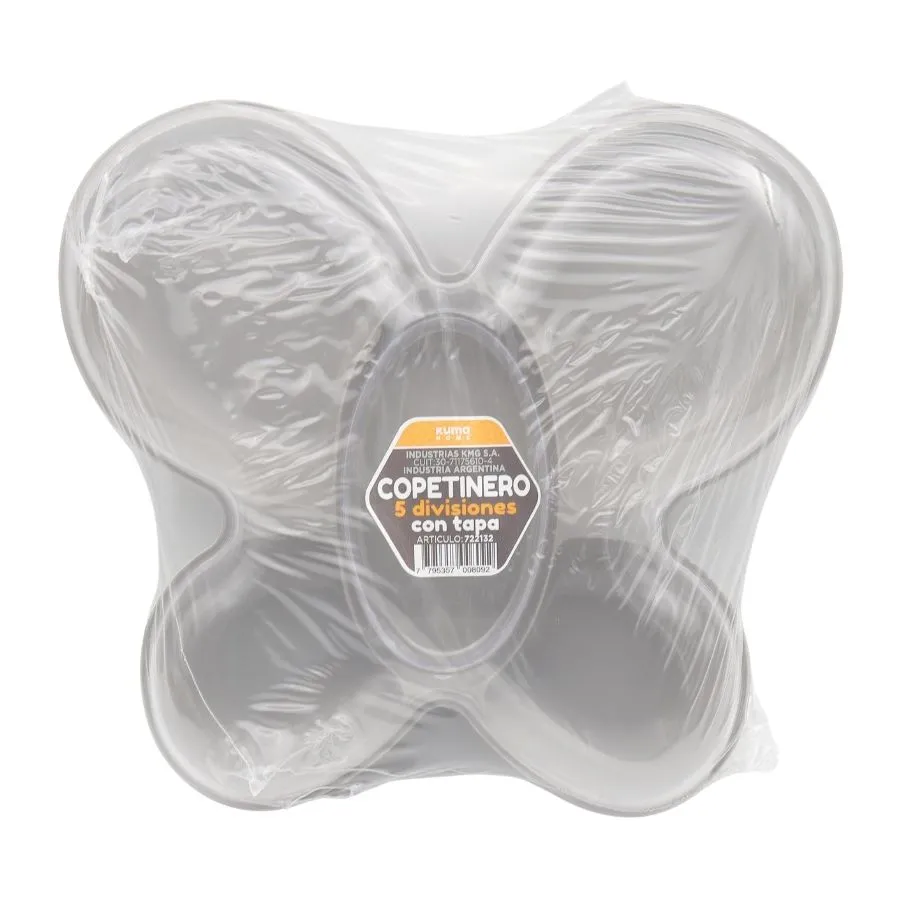 COPETINERO PLAST 5 DIV MARIPOSA KUMA c/TAPA