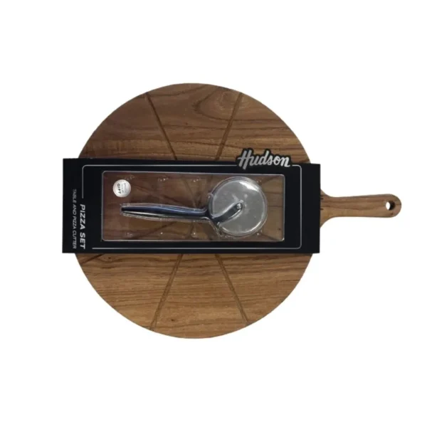 Tabla de madera para pizza con cortador – HUDSON