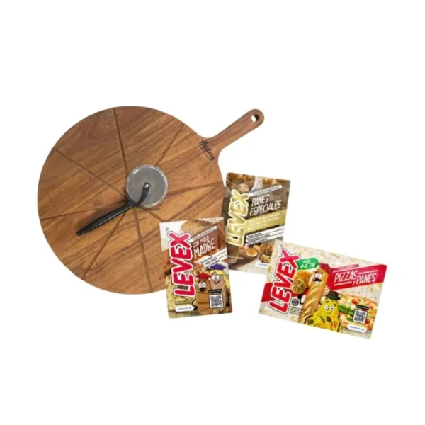 Tabla de madera para pizza con cortador – HUDSON