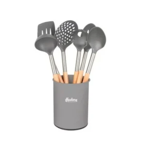 Set de utensilios de nylon x 6 con mango de madera – HUDSON