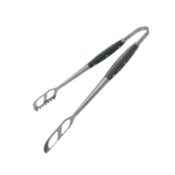 Pinza para parrilla de acero inoxidable con mango de madera – HUDSON