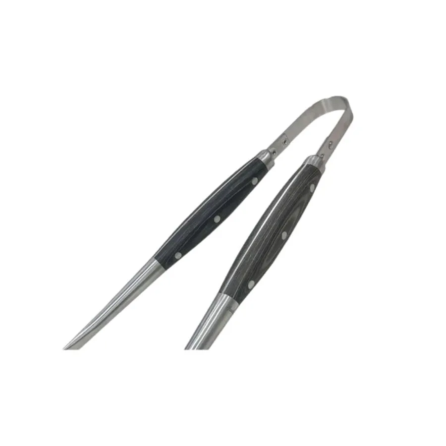 Pinza para parrilla de acero inoxidable con mango de madera – HUDSON