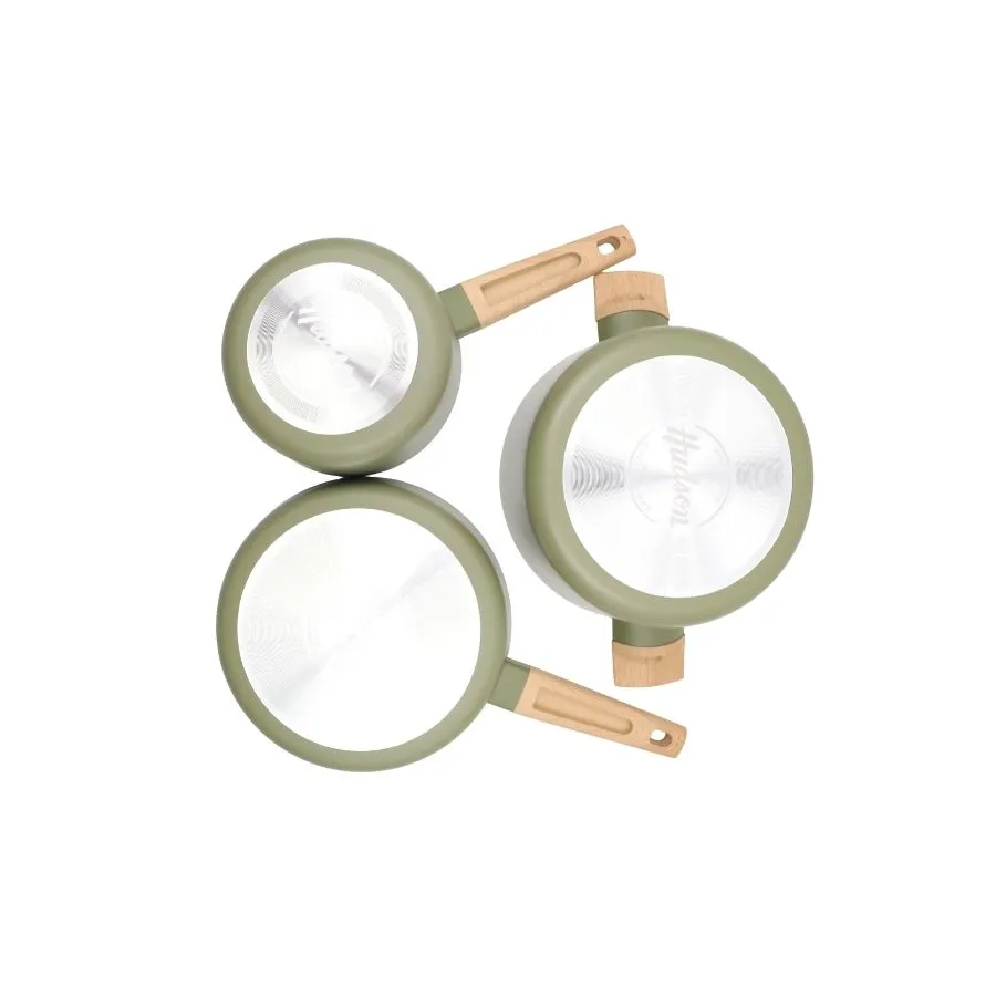 Batería de cocina antiadherente 5 piezas Olive – HUDSON