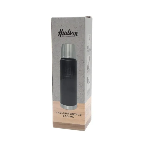Termo de acero inoxidable negro 500 ml – HUDSON