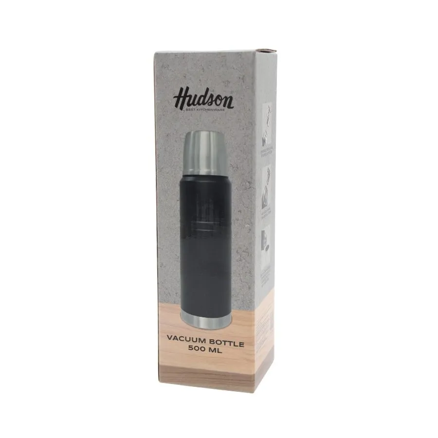Termo de acero inoxidable negro 500 ml – HUDSON