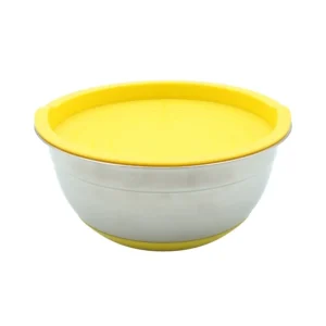 Bowl de acero inoxidable N° 24 con base y tapa de silicona