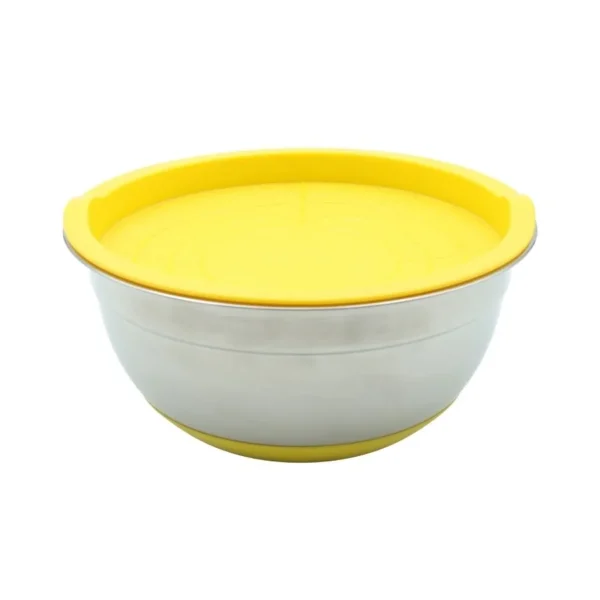 Bowl de acero inoxidable N° 24 con base y tapa de silicona