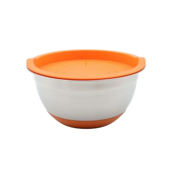 Bowl de acero inoxidable N° 20 con base y tapa de silicona