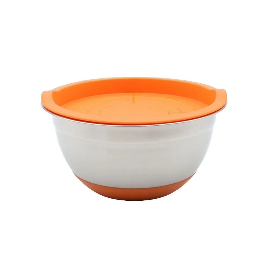 Bowl de acero inoxidable N° 20 con base y tapa de silicona