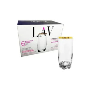 EST 6 VASOS ATLANTICA ORO T/L 370 cc