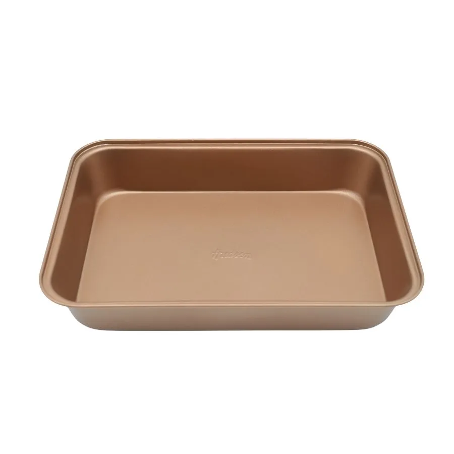 Asadera antiadherente Cobre 37,5 x 25,5 cm - HUDSON