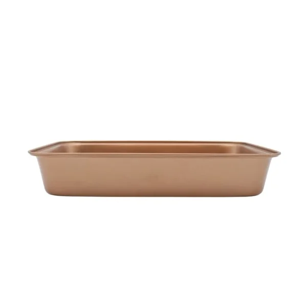 Asadera antiadherente Cobre 37,5 x 25,5 cm - HUDSON