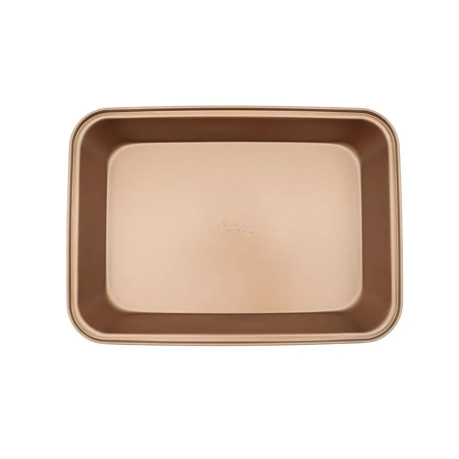 Asadera antiadherente Cobre 37,5 x 25,5 cm - HUDSON