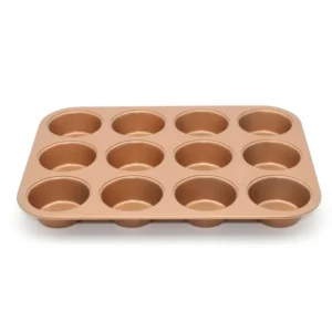 MOLDE TEF MUFFINS HUD COBRE x 12