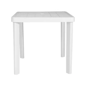 Mesa Borneo blanca 75 x 75 cm – GARDENLIFE