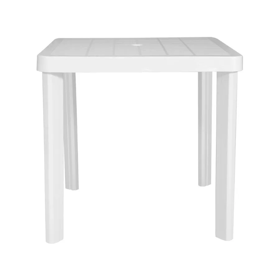 Mesa Borneo blanca 75 x 75 cm – GARDENLIFE