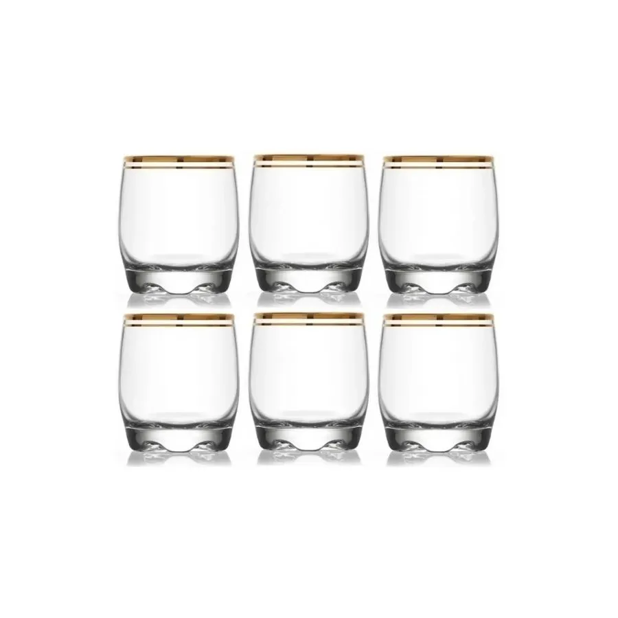EST 6 VASOS ATLANTICA ORO WHISKY 290 cc