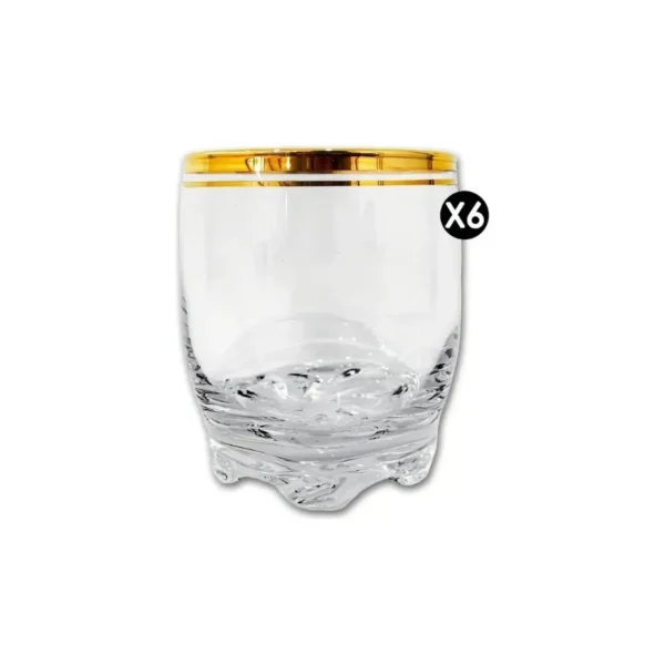 EST 6 VASOS ATLANTICA ORO WHISKY 290 cc