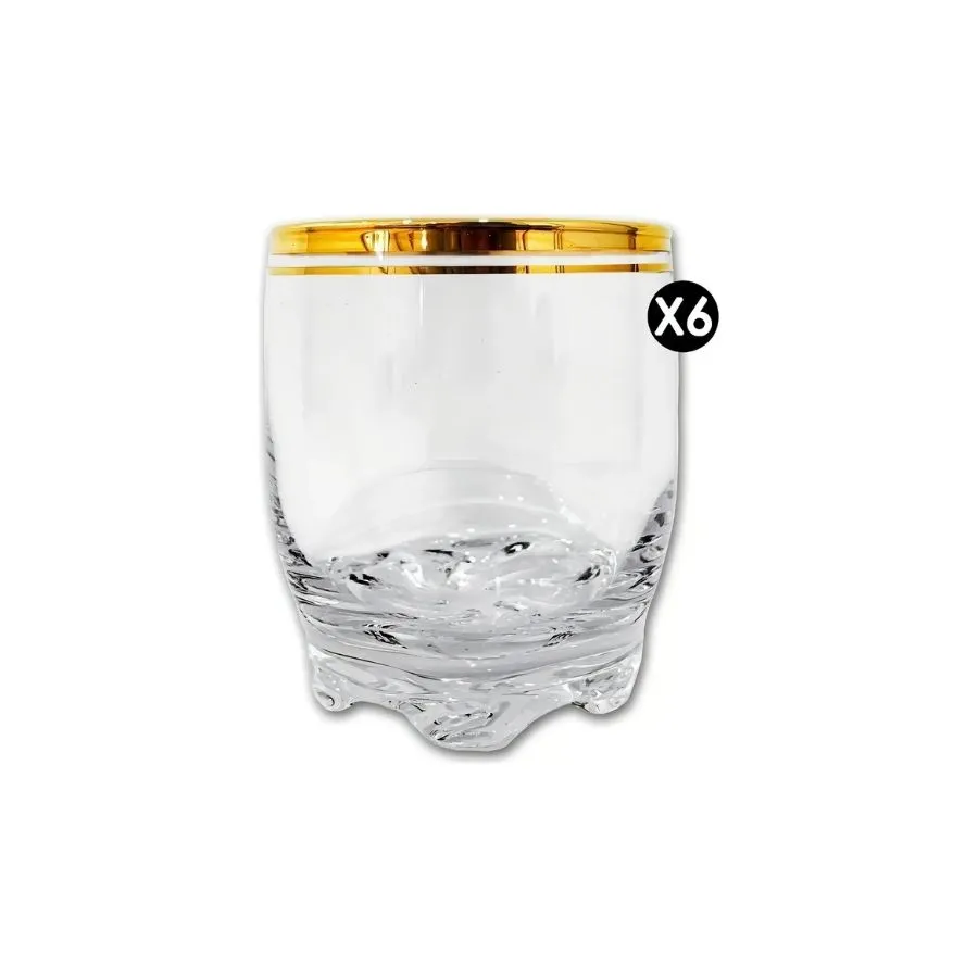 EST 6 VASOS ATLANTICA ORO WHISKY 290 cc