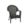 Sillón plástico ratán Qatar negro - GARDENLIFE