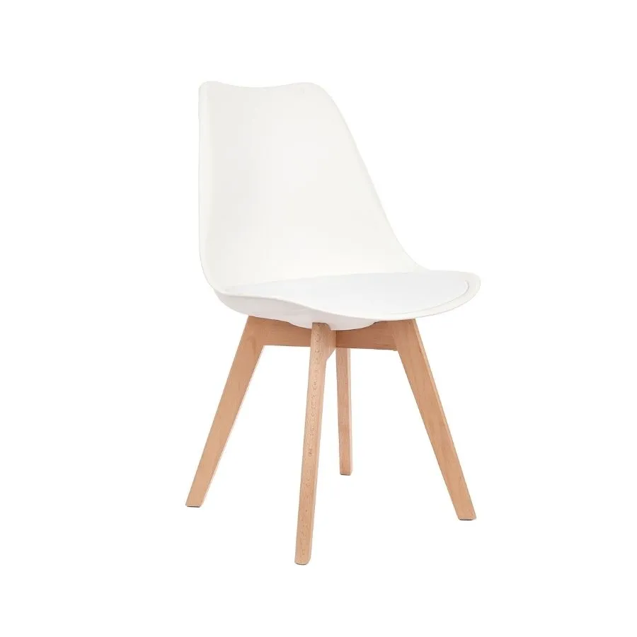 SILLA G TULIP ACOLCHADA BLANCA CAJAx4