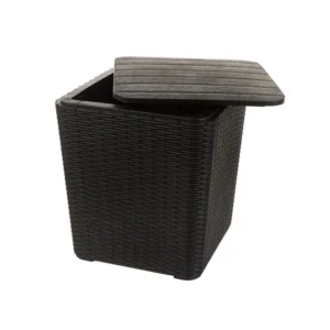 Mesa auxiliar Capri negra 40 x 40 cm – GARDENLIFE