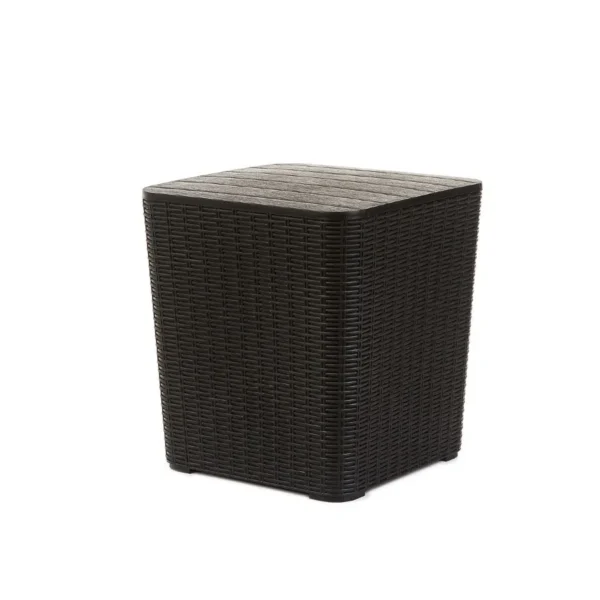 Mesa auxiliar Capri negra 40 x 40 cm – GARDENLIFE
