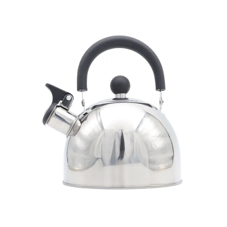 Pava acero silbadora mango negro 1,5 L – HUDSON