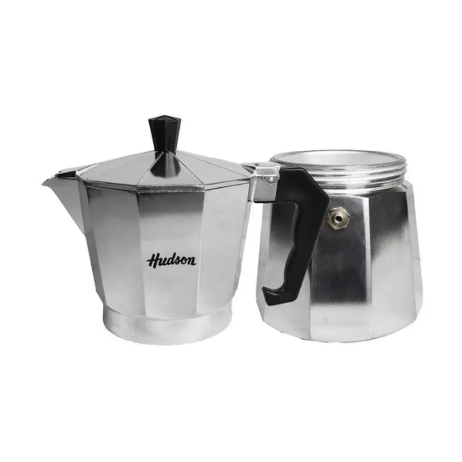 Cafetera tipo italiana 6 tazas plata 270 ml – HUDSON