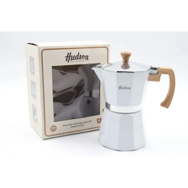 Cafetera tipo italiana 6 tazas blanca 270 ml – HUDSON