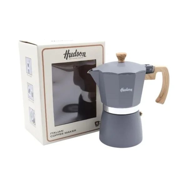 Cafetera tipo italiana 6 tazas gris 270 ml – HUDSON
