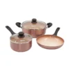 Batería de cocina antiadherente 5 piezas Cobre - HUDSON