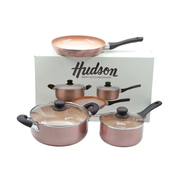 Batería de cocina antiadherente 5 piezas Cobre – HUDSON