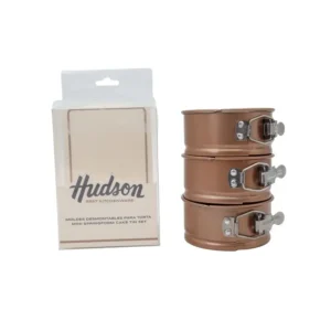 Set torteras mini antiadherentes Cobre con aro alemán N° 10 x 3 – HUDSON